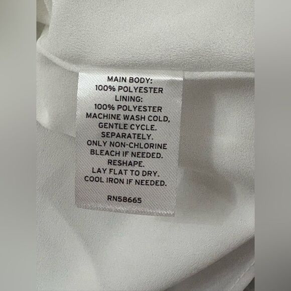 Abound White Asymmetrical Ruffled Cascading Chiffon Cami Size Large - Picture 8 of 12